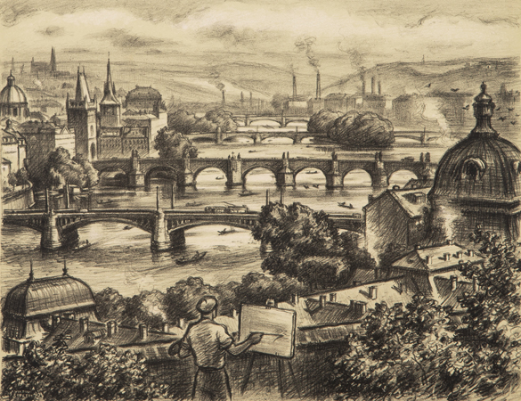 Pohled na pražské mosty