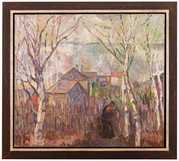 Milenci v březovém háji