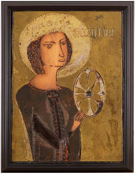 Sv. Kateřina-reliéf