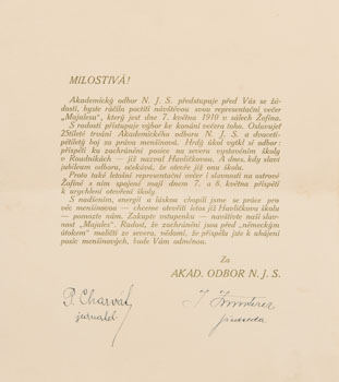 Plakát na Majáles 1910